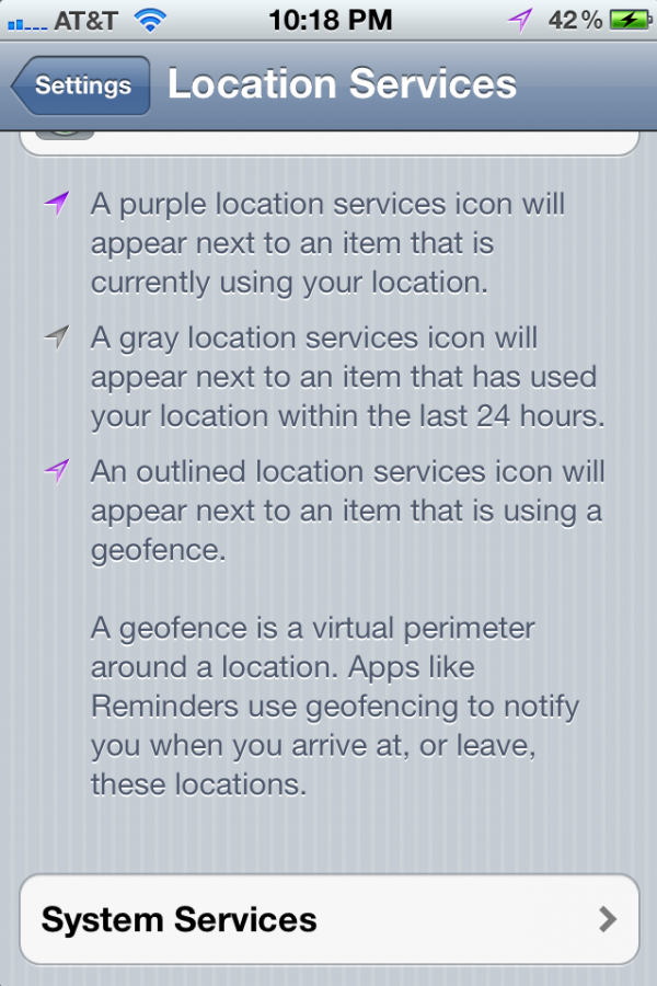 Location no iOS 5.1
