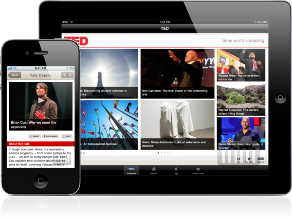 App do TED em iPad e iPhone