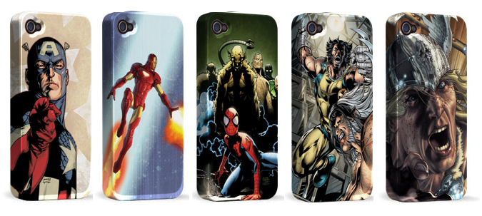 Cases de heróis da Marvel