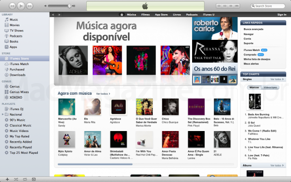Destaques na iTunes Store Brasil