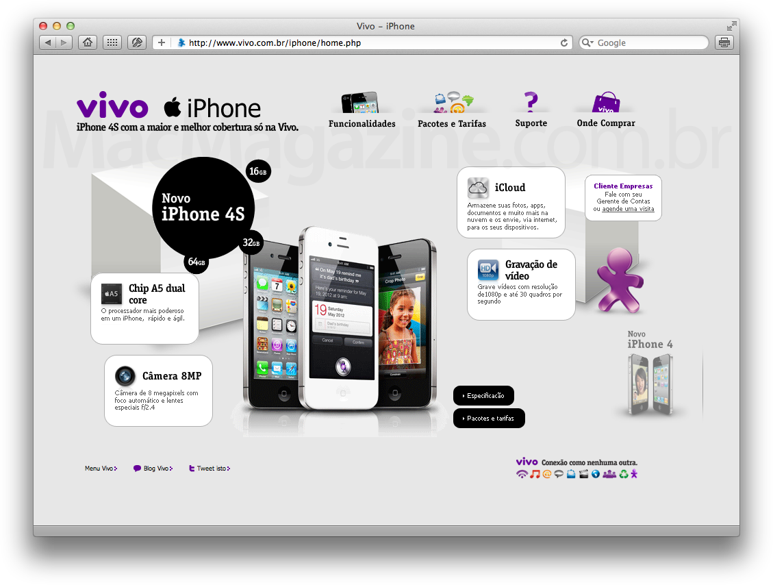 iPhone 4S na Vivo