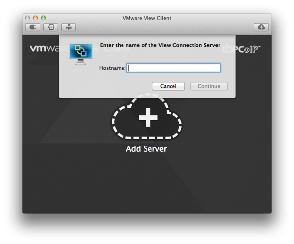 VMware View Client no Mac OS X