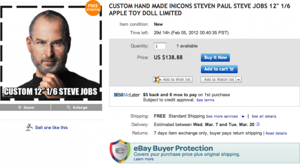 Miniatura de Steve Jobs no eBay