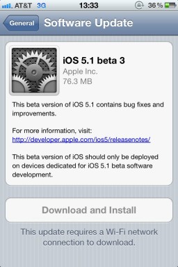 iOS 5.1 Beta 3 OTA
