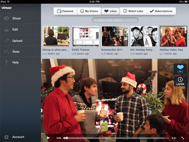 Vimeo no iPad