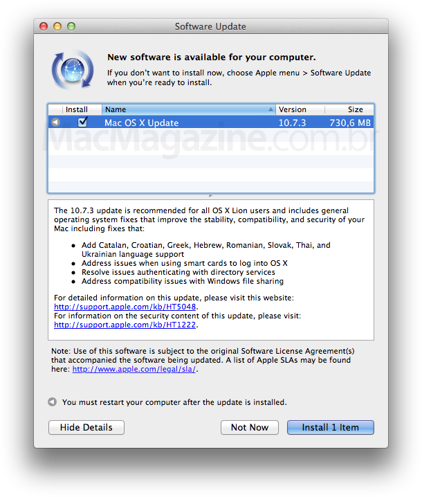 Mac OS X 10.7.3