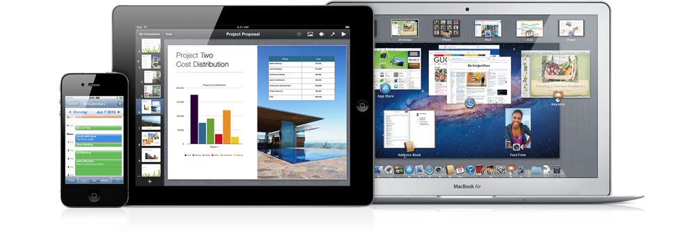 iPhone 4, iPad 2 e MacBook Air