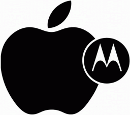 Logos - Apple comendo a Motorola