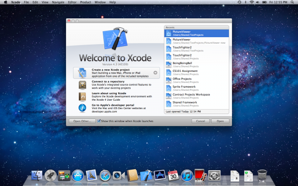 Xcode 4.3 no Mac OS X