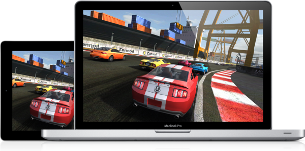 Real Racing 2 no iPad e no Mac - OS X Mountain Lion