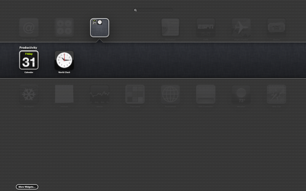 Dashboard - OS X Mountain Lion
