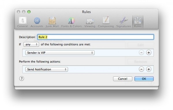 Preferências no Mail - OS X Mountain Lion