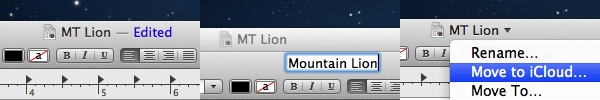 Recurso Versões no OS X Mountain Lion
