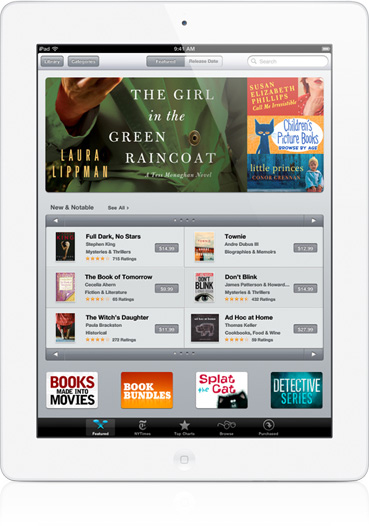 iBookstore num iPad branco