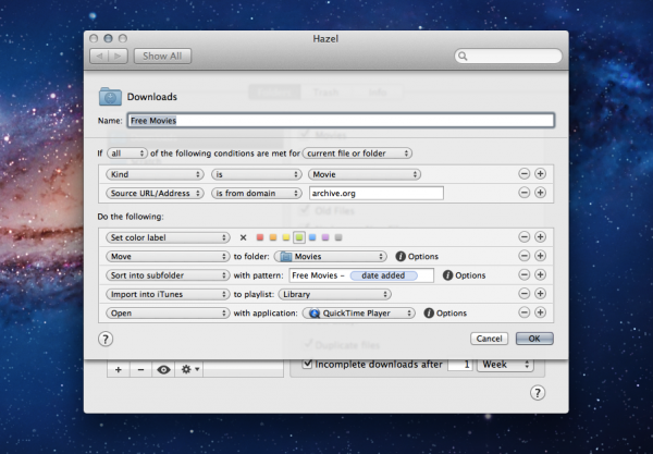 Hazel - Mac OS X