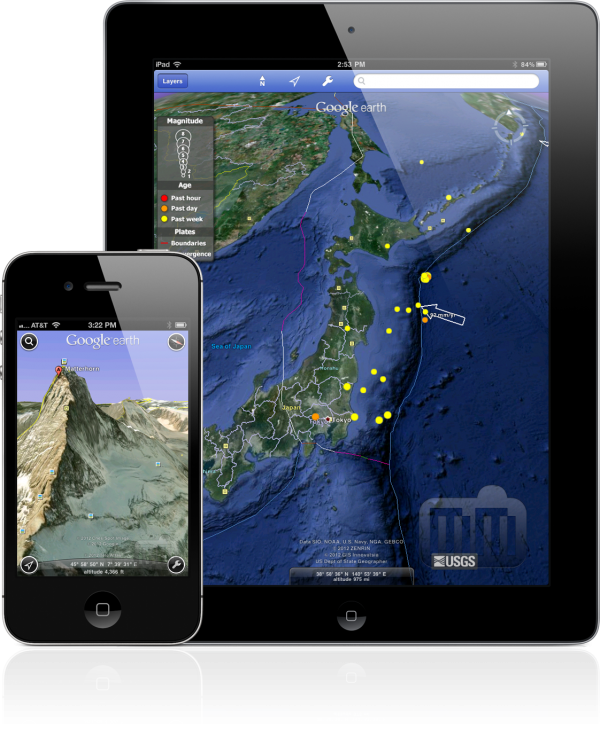 Google Earth 6.2 no iPad e iPhone