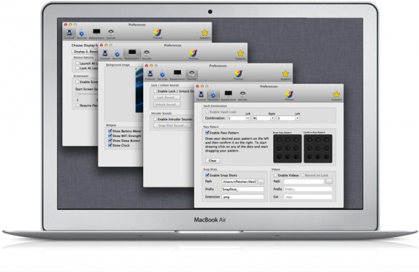 Screen Vault em um MacBook Air
