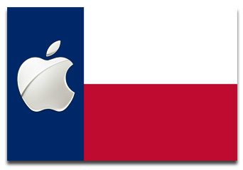 Bandeira de Austin com o logo da Maçã
