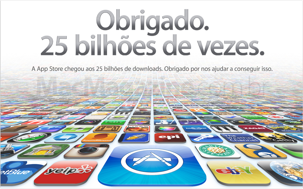 25 bilhões de aplicativos baixados na App Store