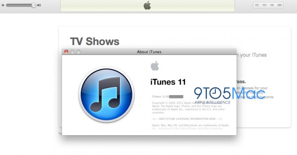 Screenshot do iTunes 11