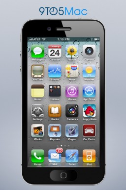 Mockup de iPhone com tela de 4 polegadas vertical/esticada