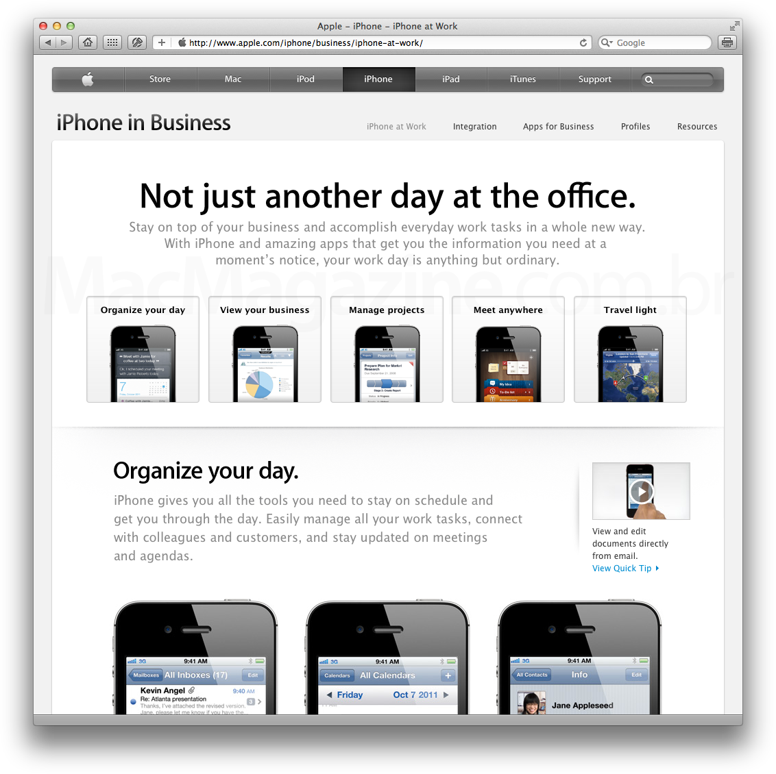 Apple.com - iPhone at Work