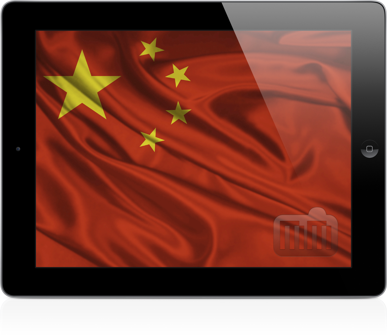 Bandeira da China em iPad