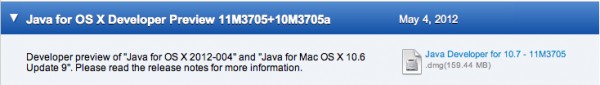 Atualizações Java disponíveis para desenvolvedores