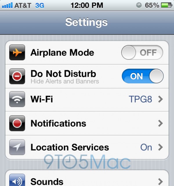 Do Not Disturb no iOS 6