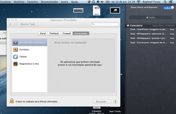 Screenshot do OS X Mountain Lion