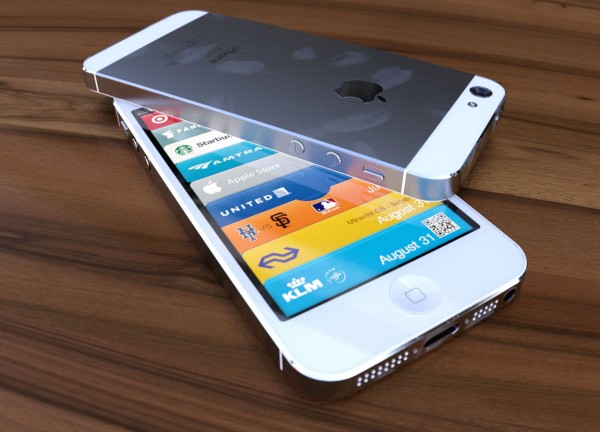 Render 3D de um novo iPhone branco - mockup