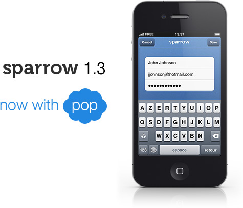 Sparrow 1.3 com POP