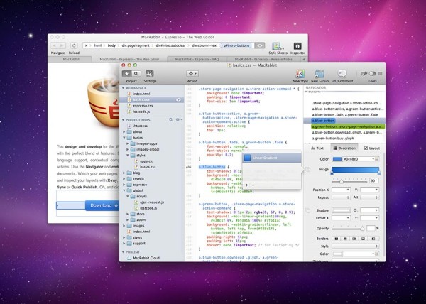Espresso, editor de sites para OS X