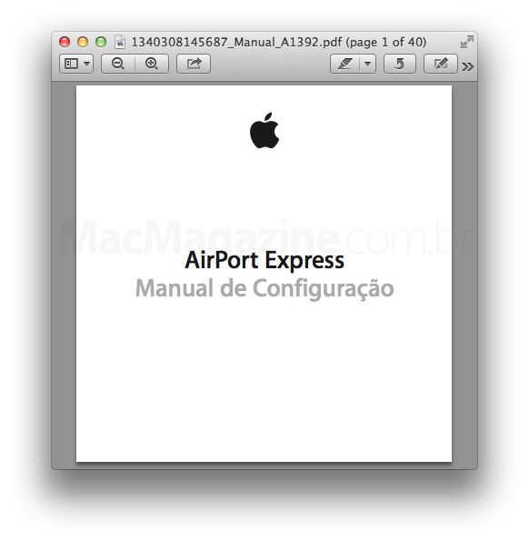 Manual do AirPort Express em português