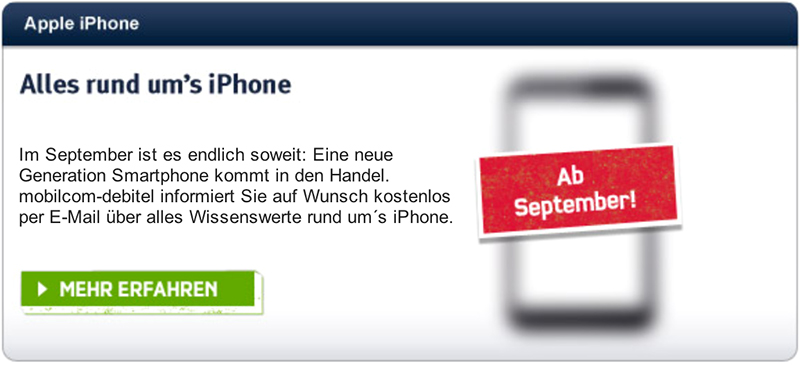 Operadora alemã sobre novo iPhone