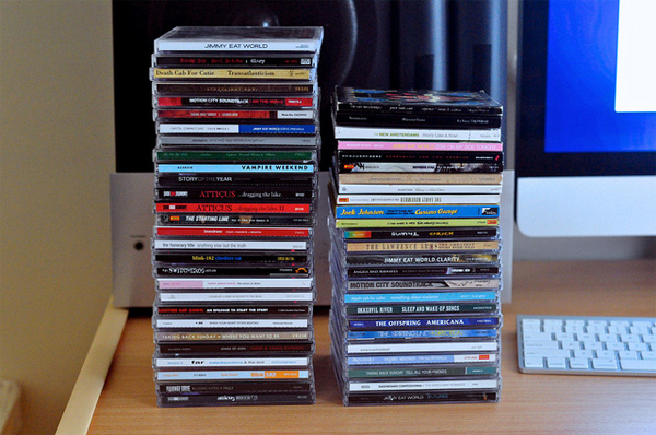 Pilha de CDs