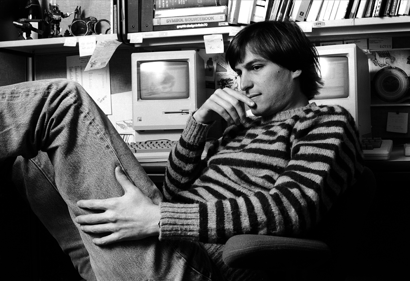 Steve Jobs bem jovem, por Norman Seeff