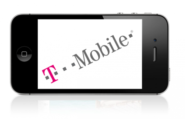 Logo da T-Mobile em iPhone 4S