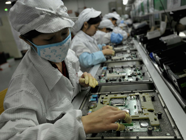 Trabalhadores na Foxconn