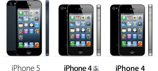 iPhones 5, 4S e 4