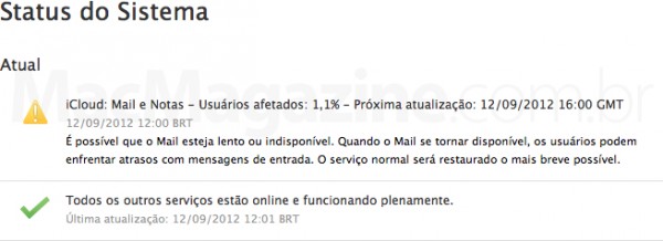 Status do iCloud (12/9)