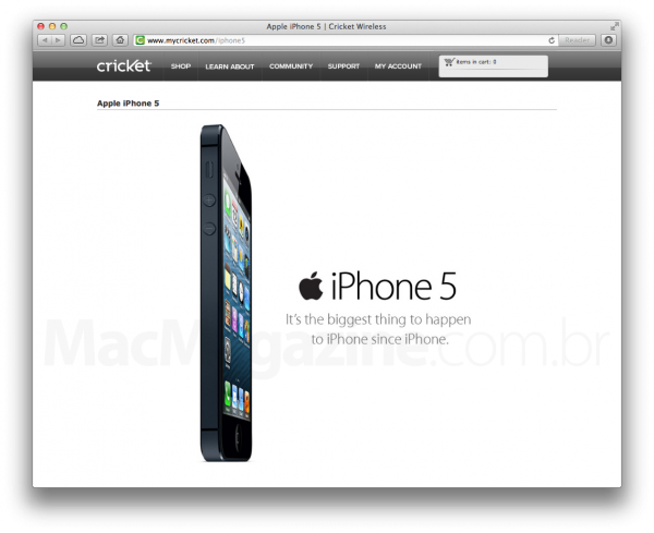 iPhone 5 na operadora Cricket