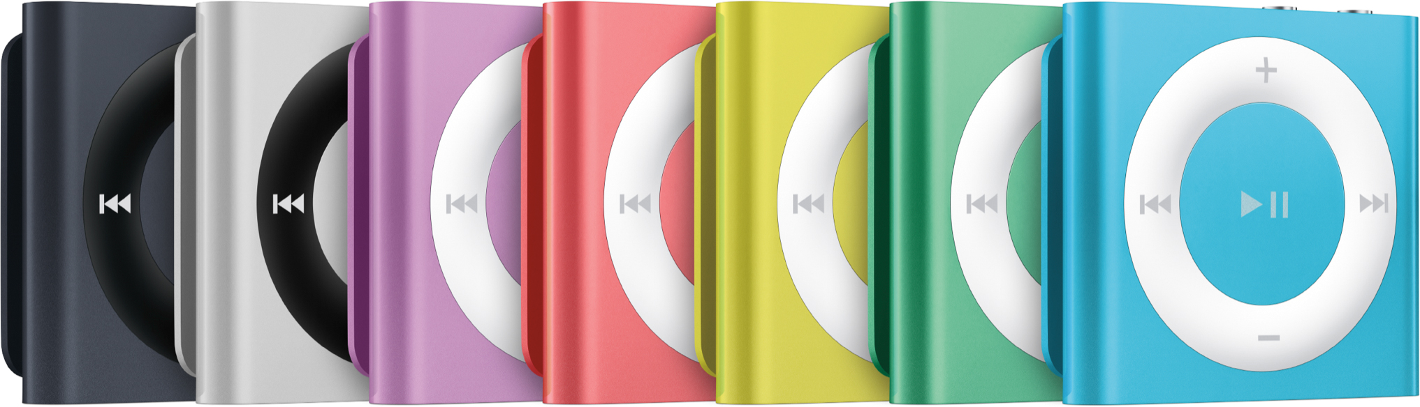 Novas cores de iPods shuffle