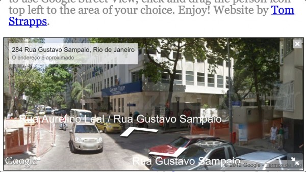 Google Street View em HTML5
