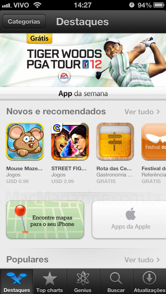 Apple promovendo apps de mapas