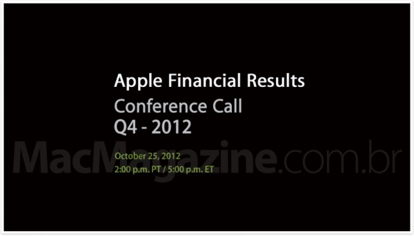 Resultados financeiros da Apple (FQ4 2012)