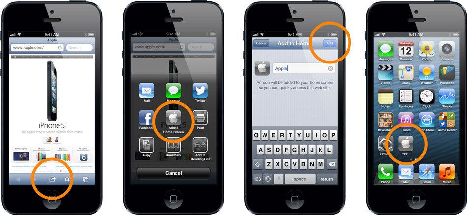 Criando um ícone (atalho) na tela inicial do iPhone