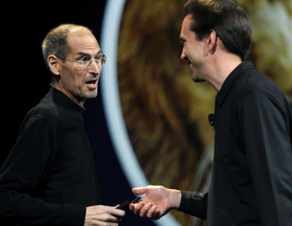 Steve Jobs e Scott Forstall na WWDC 2011