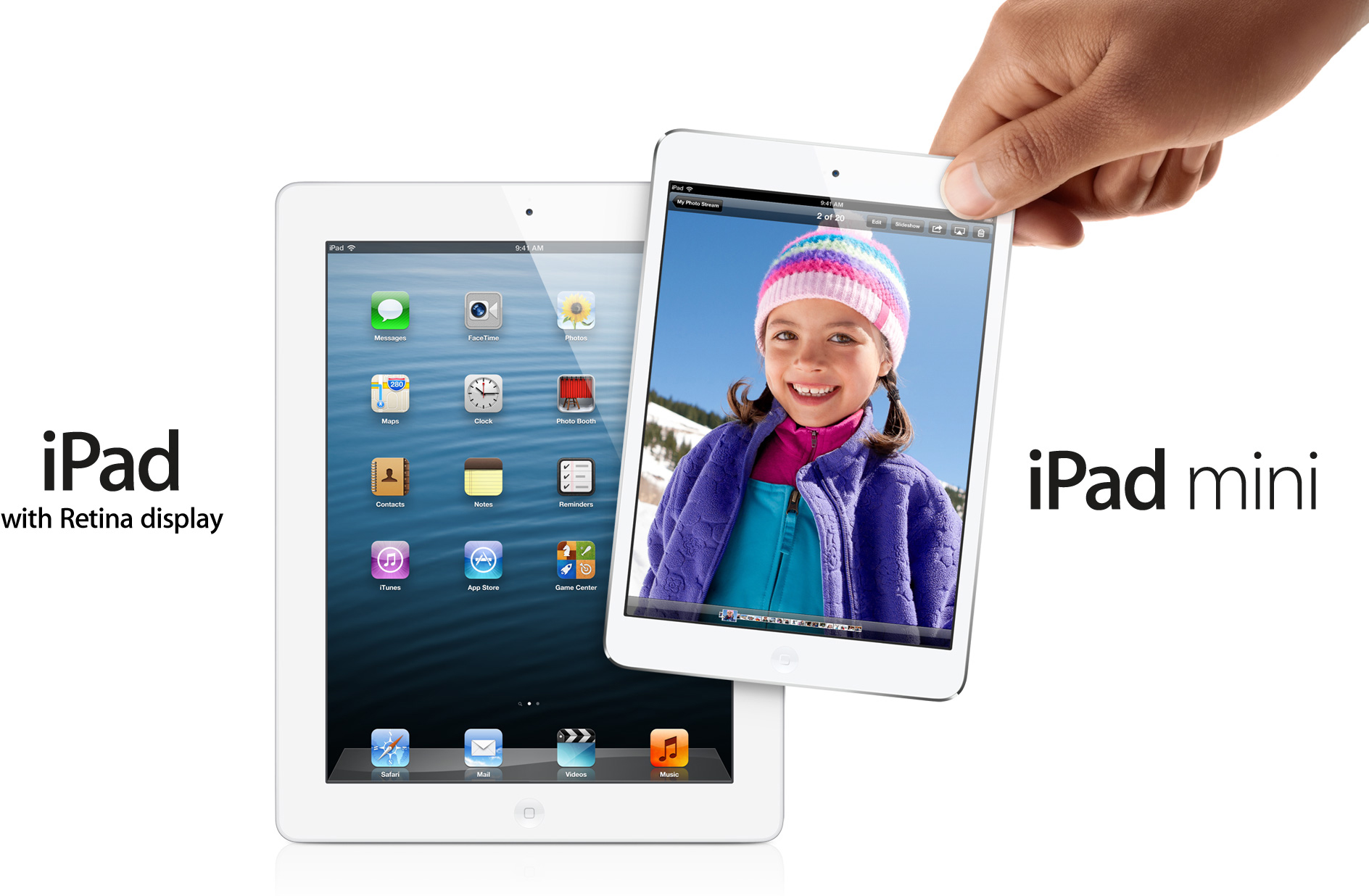 iPad de quarta geração e iPad mini
