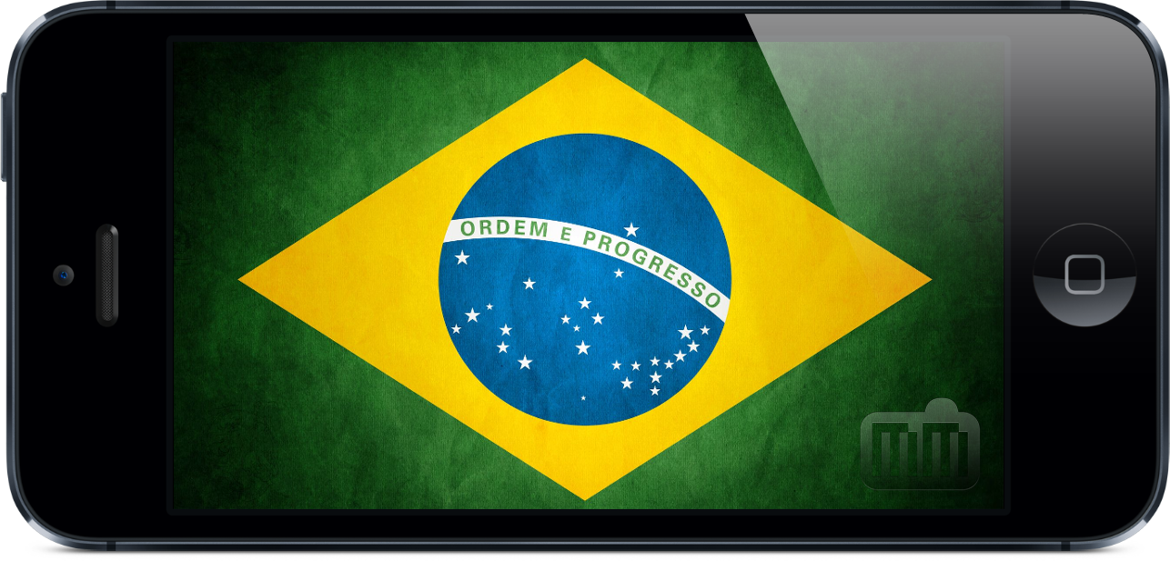Bandeira do Brasil em iPhone 5